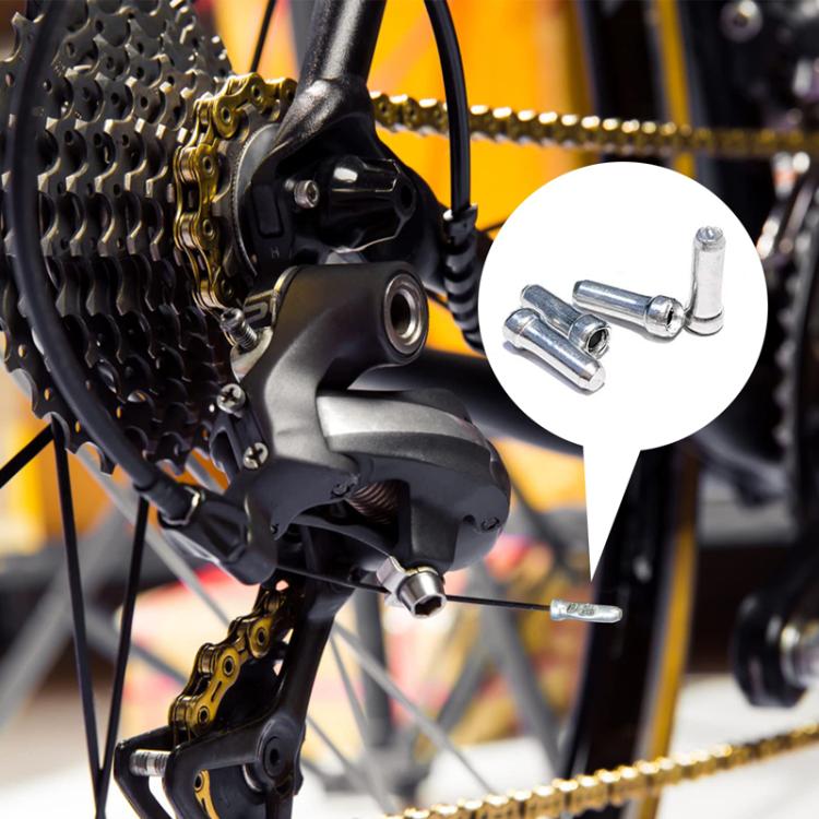 100pcs ZTTO Bouchons d'extrémité de câble de frein de vélo en aluminium pour VTT