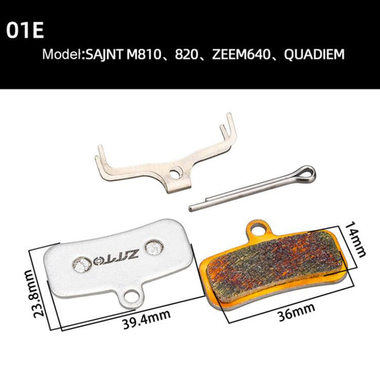 2 paires de plaquettes de frein à disque métalliques frittées ZTTO pour vélo de route, scooter électrique, Style : 01E