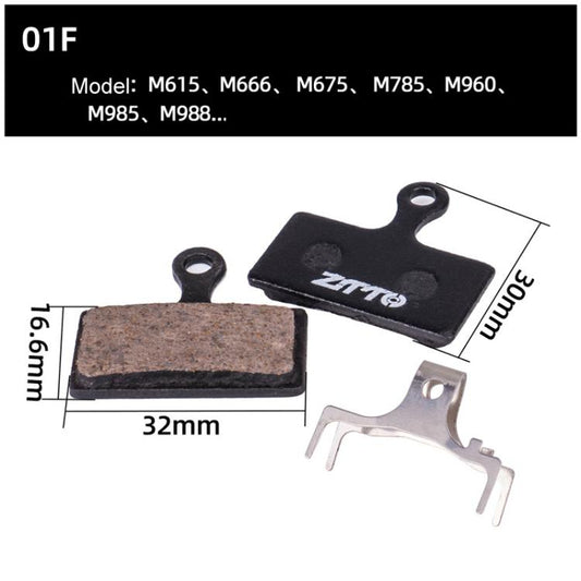 2 paires de plaquettes de frein à disque ZTTO pour vélo de montagne, semi-métalliques en résine, Modèle: MS-01F