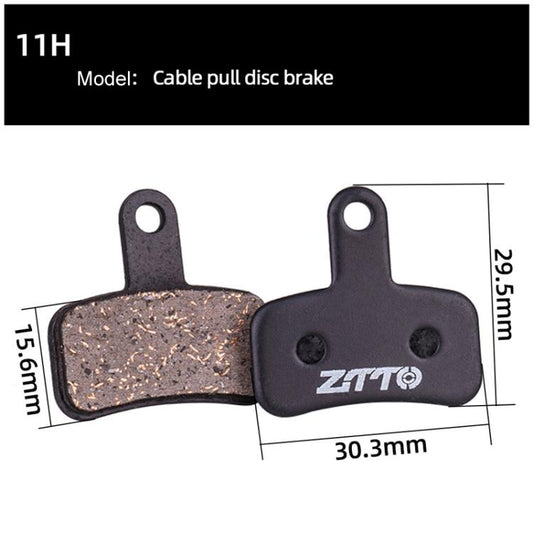 2 paires de plaquettes de frein à disque pour vélo ZTTO Plaquettes de frein semi-métalliques en résine pour VTT, Modèle : MS-11H
