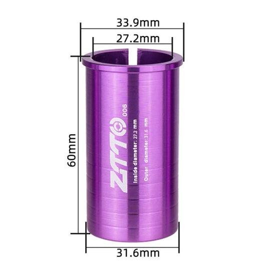 27.2-31.6mm 006 2 pièces ZTTO Réducteur de Manchon de Conversion de Tige de Selle de Vélo (Violet)