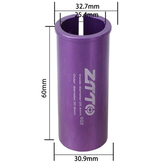25.4-30.9 mm 010 2 pièces manchon de conversion de tige de selle de vélo ZTTO couvercle réducteur (violet)