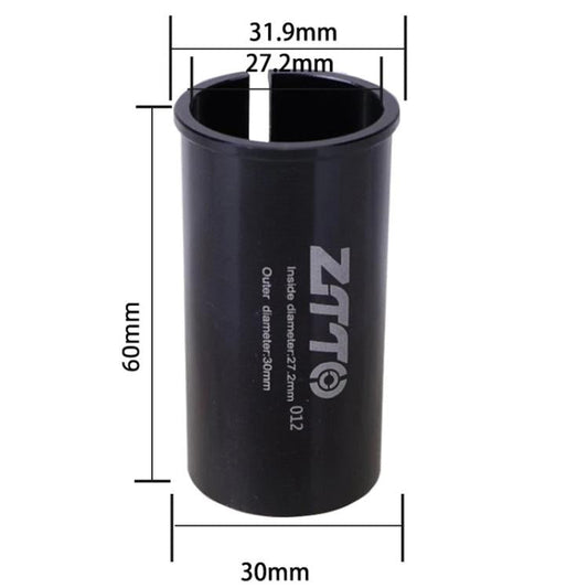 27.2-30mm 012 2 pièces ZTTO Réducteur de manchon de conversion de tige de selle de vélo (Noir)