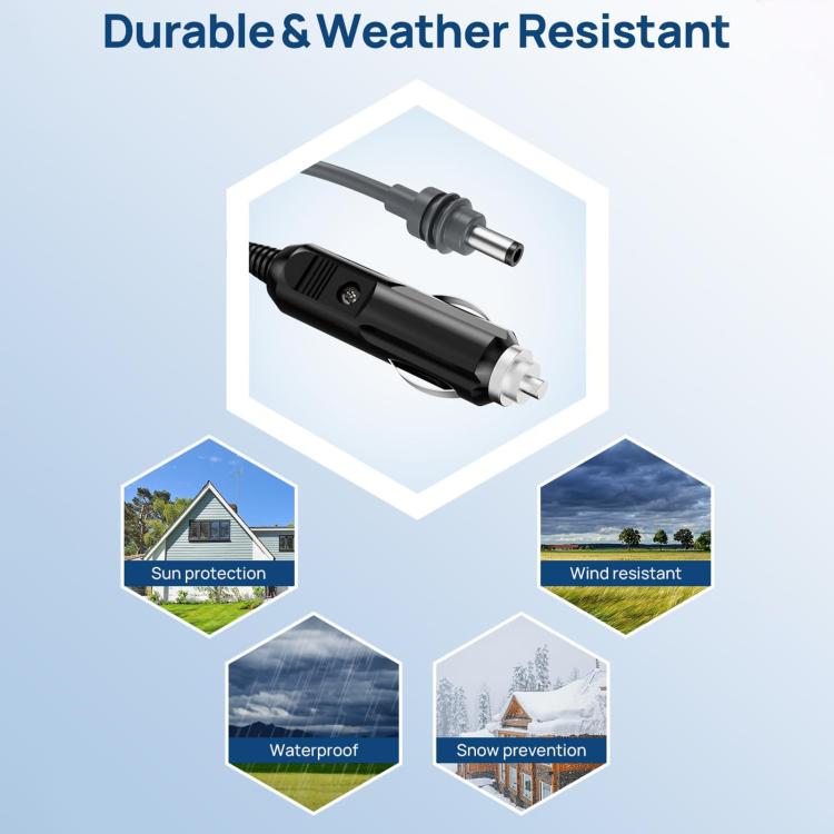 EDUP EP-SK0101 3m Mini Car Charger Cigarette Lighter To DC5.5 x 2.1mm Car Waterproof Power Cable