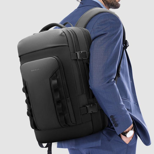 BANGE BG-3055 Sac à bandoulière grande capacité pour hommes Sac à dos de voyage d'affaires à capacité étendue (Noir)