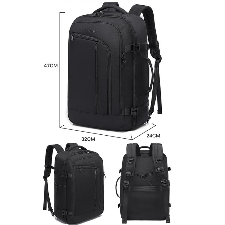 BANGE BG-1916 Men Backpack Large Capacity Shoulder Computer Bag(Black)