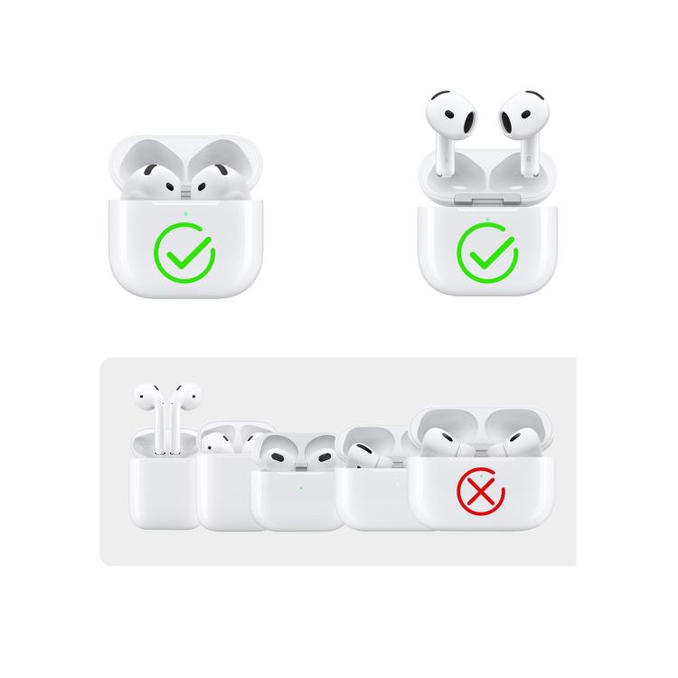 For AirPods 4 AhaStyle WG167 With Safety Locking Integrated Protective Case(Black)