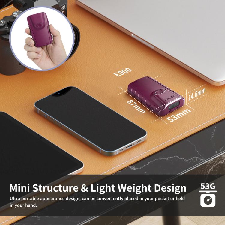 NETUM E900 Cell Phone Back Clip Portable 1/2 Code Wireless Bluetooth Scanner