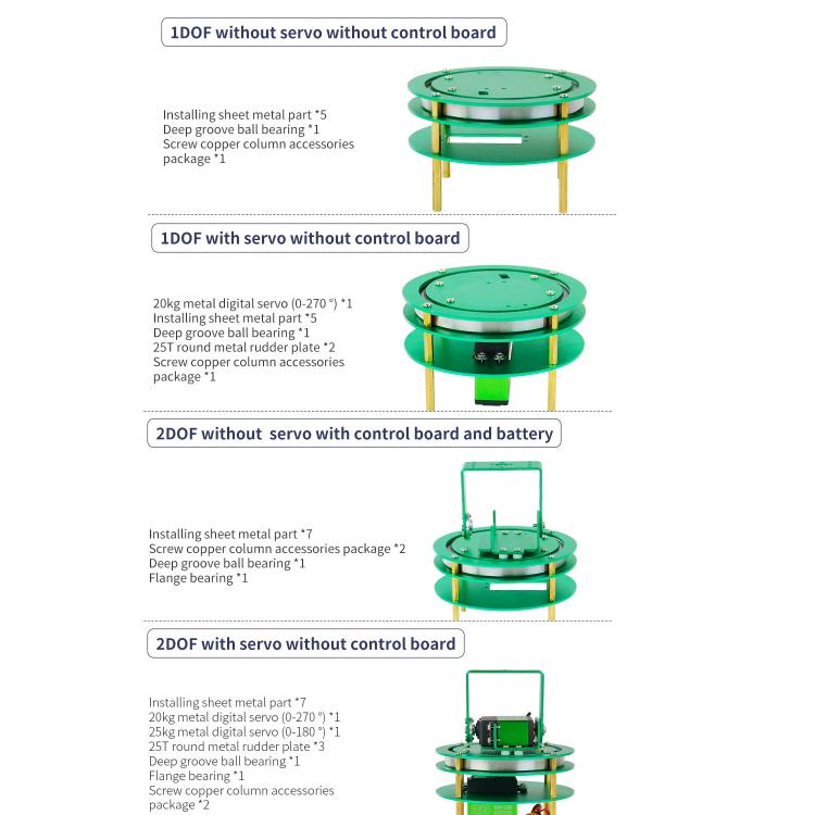 Yahboom 2DOF Electric Platform For Robot Car Black