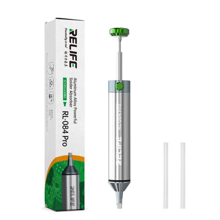 RELIFE RL-084 Pro Powerful Aluminium Alloy Solder Sucker Manual Solder Residue Sucker