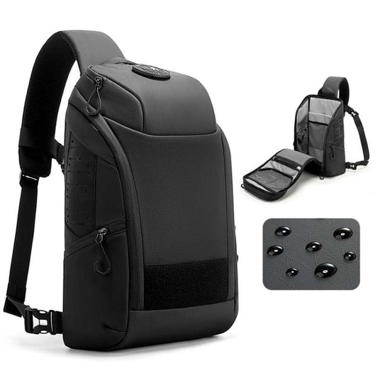 BANGE FW-227 Men Outdoor Cycling Breast Pack Crossbody Bag Large Capacity Hiking Backpack(Black)