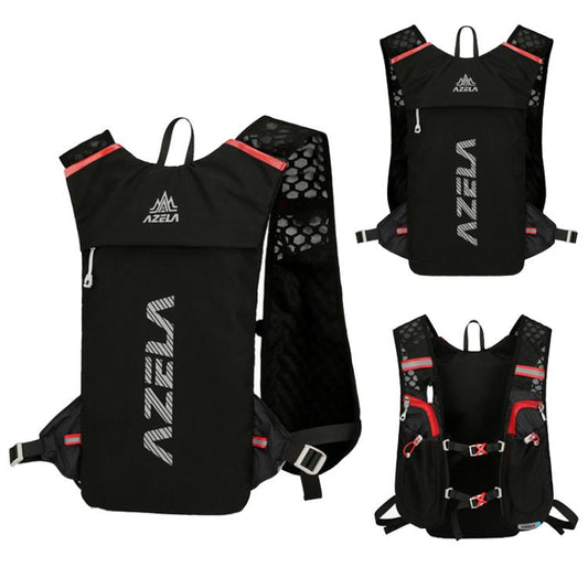 AZELA A1314 Sac à dos de sport extérieur Sac de cyclisme portable Sac à dos de course léger et respirant (Rouge)