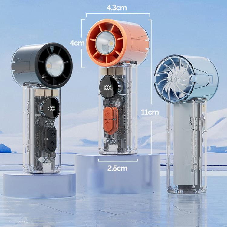 S8 High-Speed Ice Cooling Fan Digital Display Quiet Handheld Fan(Orange)
