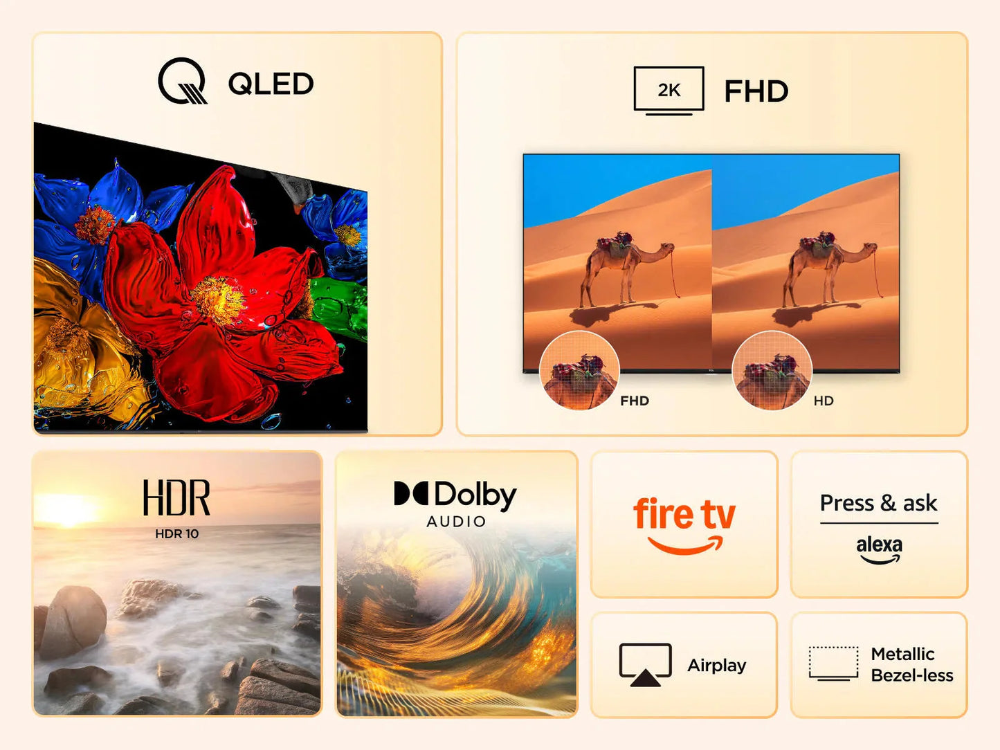 TCL SF560k 43" QLED Full HD Fire Smart TV - 43SF560K