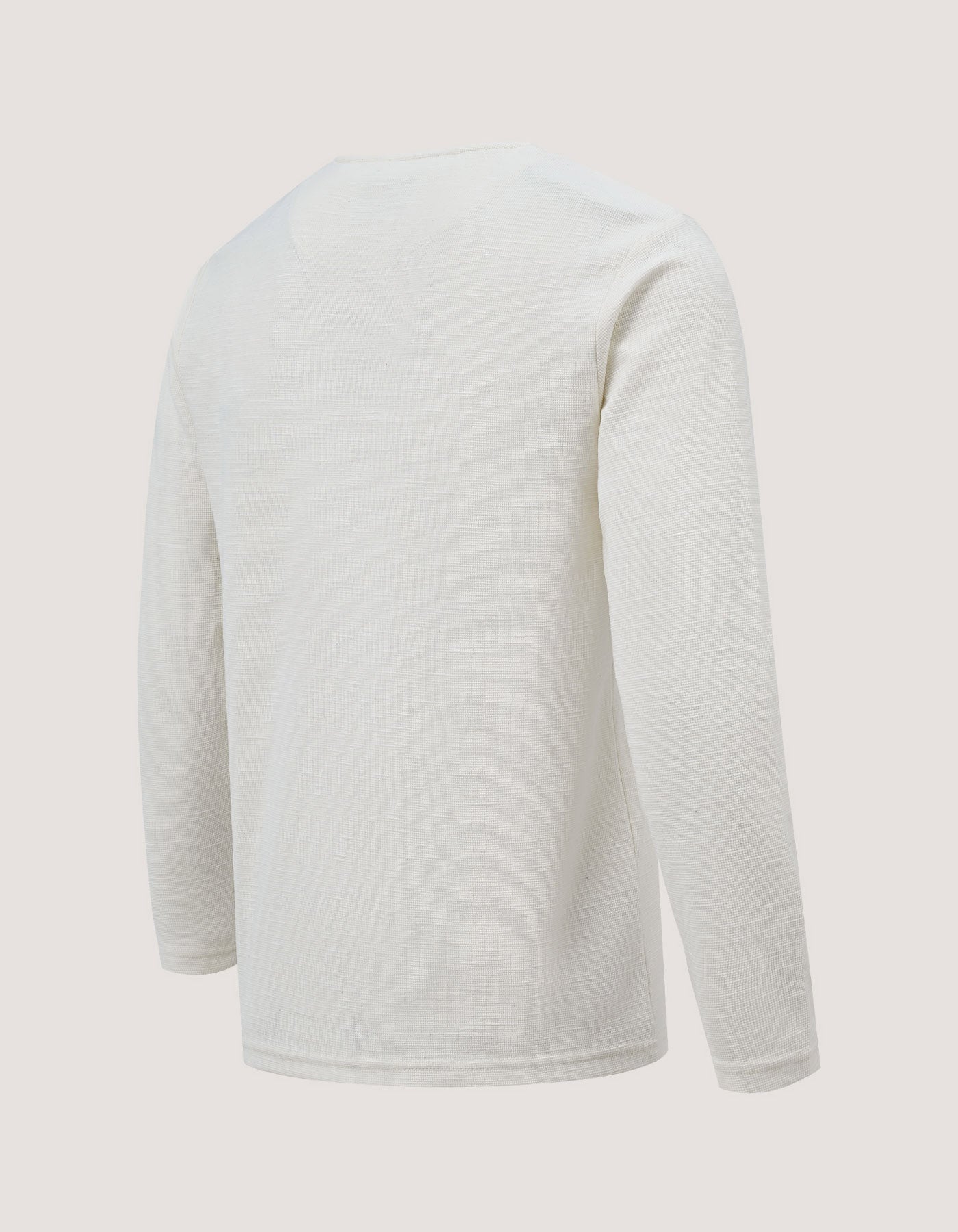 T-shirt texturé à manches longues et col rond Off White