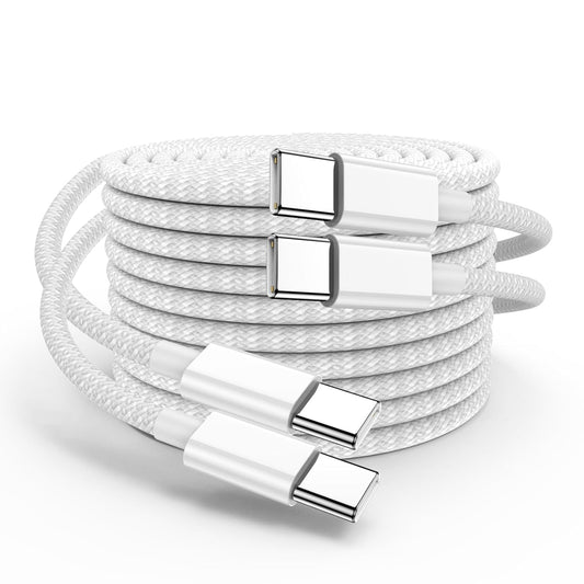 Câble de charge et de synchronisation tressé USB Type C vers C 1M 30W (AAA) pour iPhone, Samsung, Macbooks