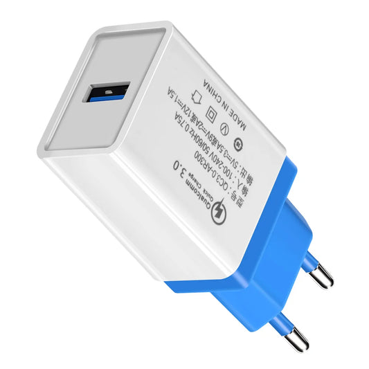 Chargeur USB Charge Rapide 3.0 Chargeur de Téléphone Portable pour iPhone Adaptateur de Charge Rapide