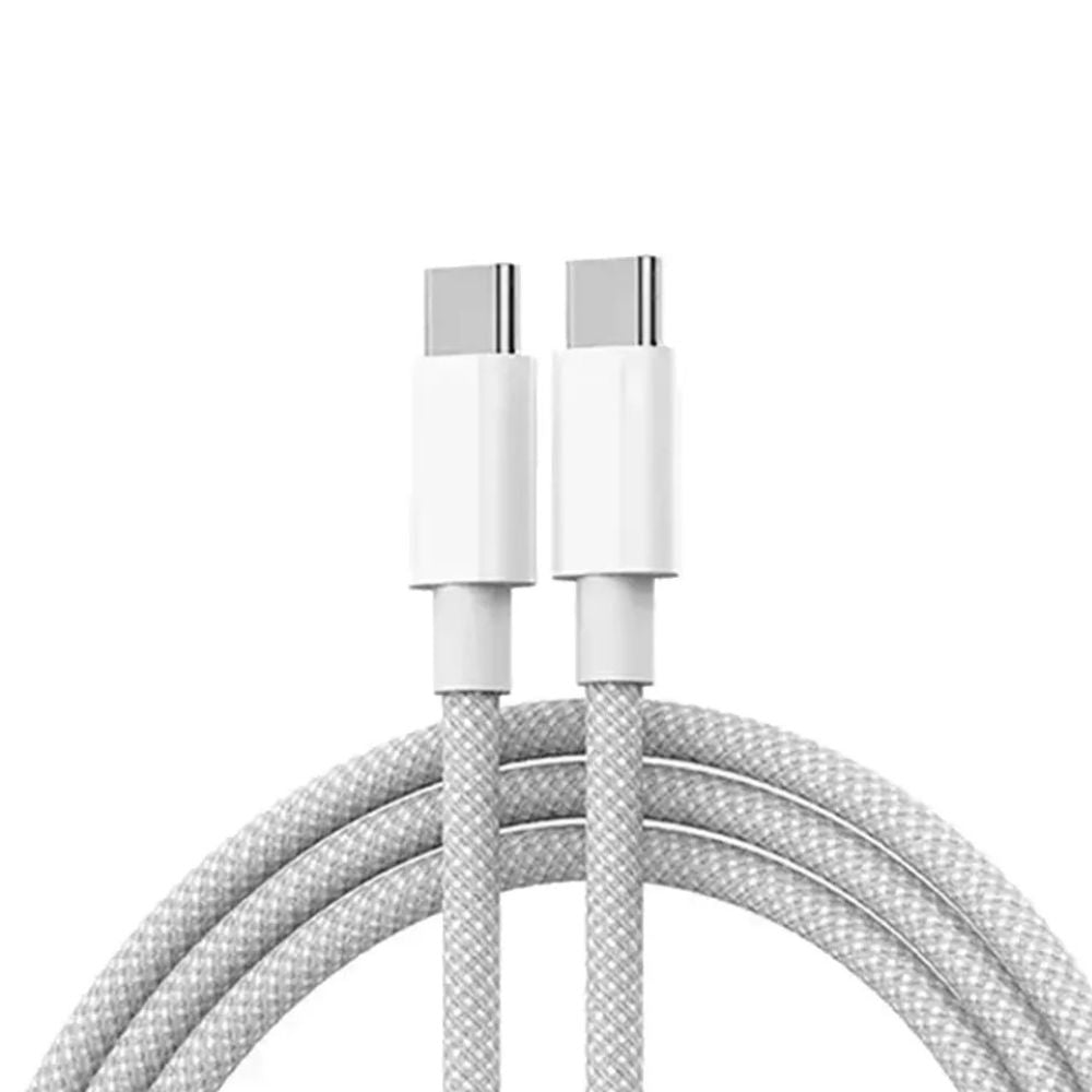 Câble de charge et de synchronisation tressé USB Type C vers C 1M 30W (AAA) pour iPhone, Samsung, Macbooks