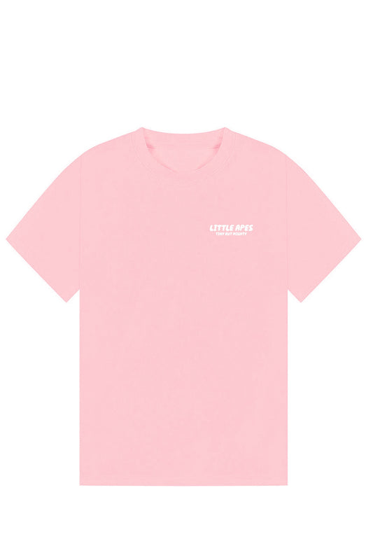 Little Apes Tiny But Mighty Tee - Light Pink