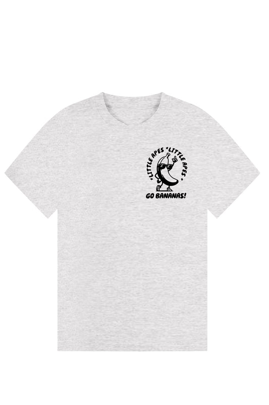 Little Apes Go Bananas Tee - Sports Grey/Black