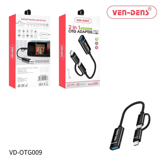 Adaptateur OTG 2-en-1 pour iPhone et Android – Connecteur Type C et Lightning