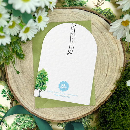 WOODLAND GROVE HAPPY 5TH ANNIVERSARY SCALLOP CARD