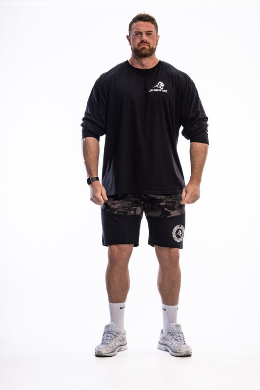 XAPE Century Camo Rag Shorts - Sports Grey