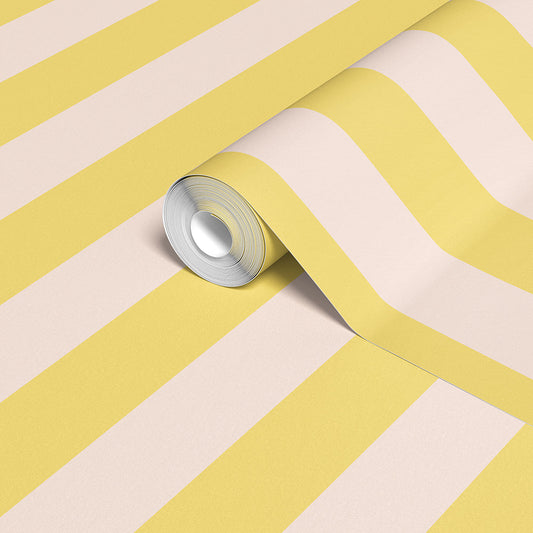 STATELY STRIPE BUTTERCREAM WALLPAPER