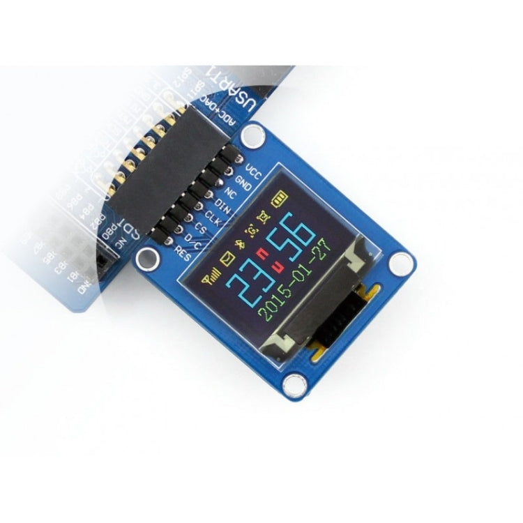 OLED RVB 0,95 pouces Waveshare (A), interface SPI, connecteur courbé horizontal
