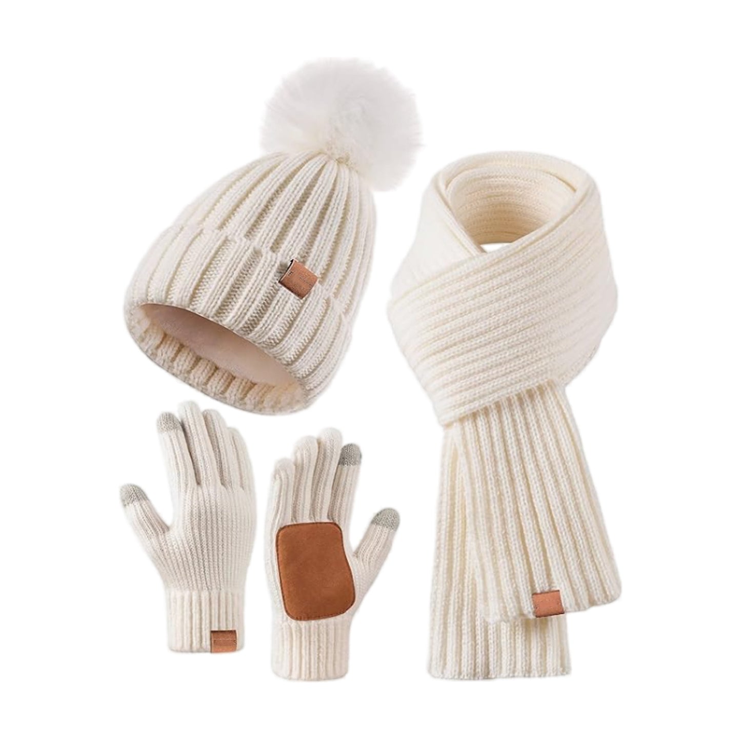 Bonnet Écharpe Gants Écran Tactile