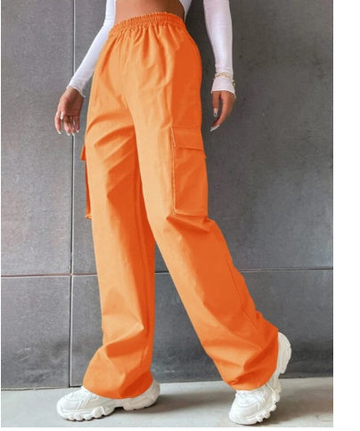 High Waist Wide Leg Straight trousers