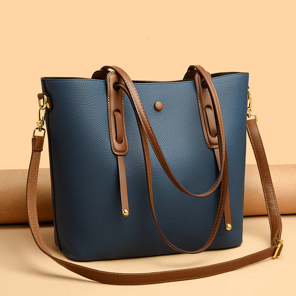 PU Leather Commuter Tote Bag