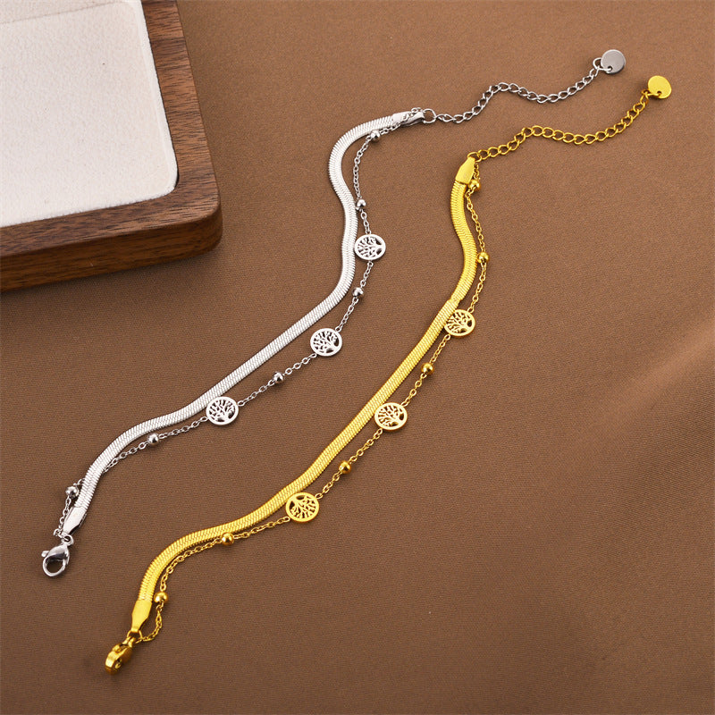 Bracelet jumeau à double couche Pachira Macrocarpa