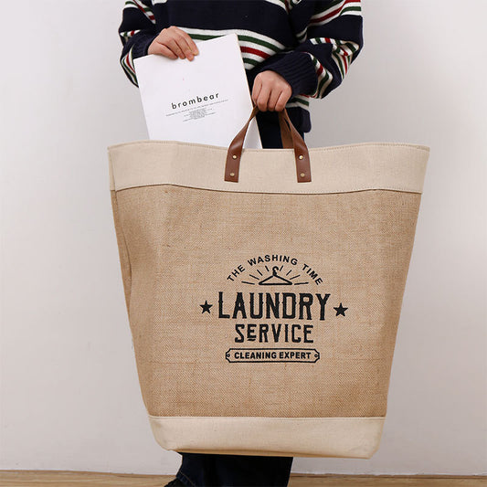 Jute Fabric Shopping Bag Moisture Proof Large