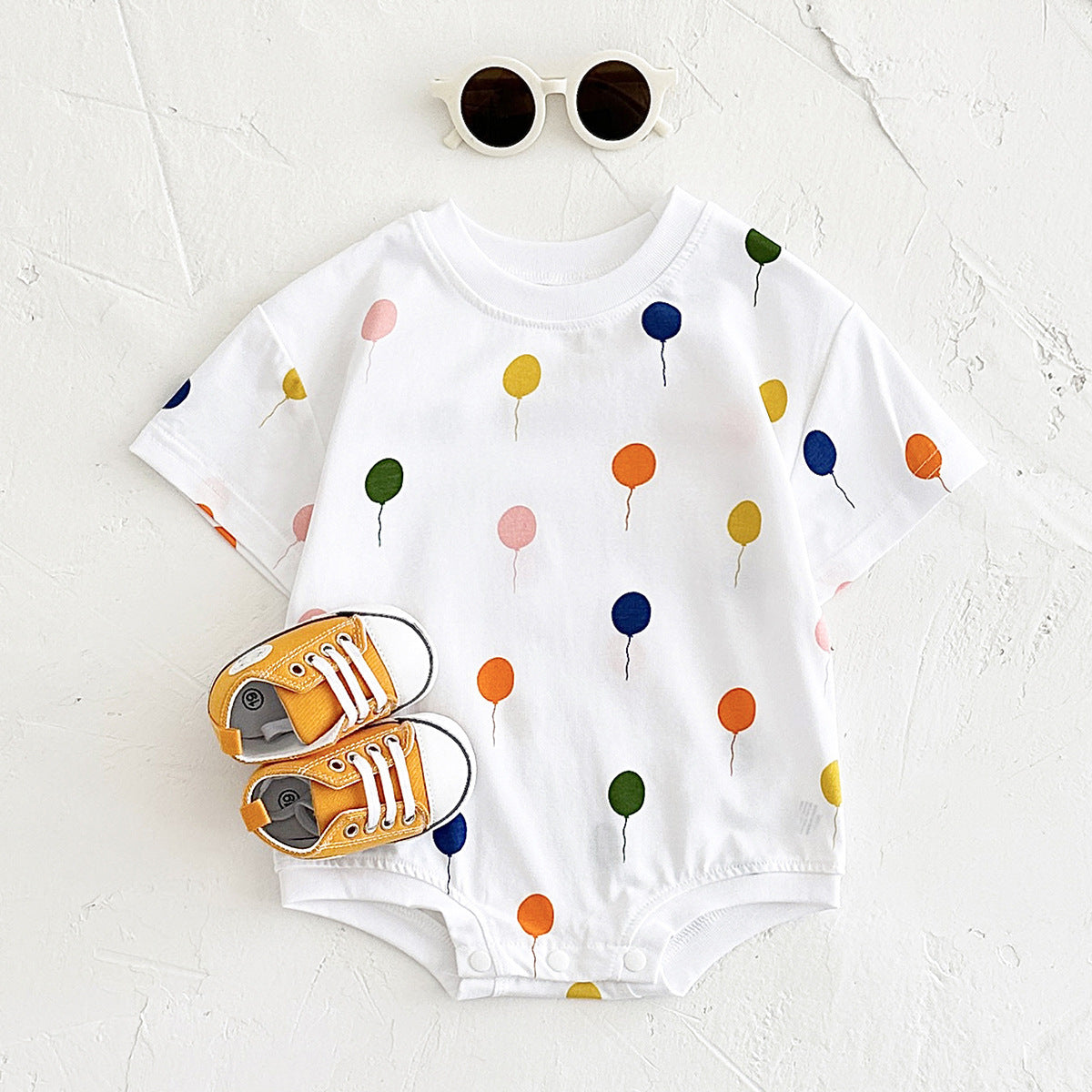 Combinaison imprimée ballon à pois pour bébé