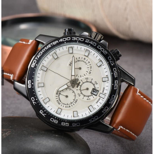 Men's Six-pin Full-function Quartz Watch
