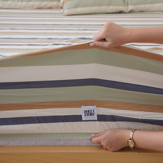 Ackly Bamboo - Harmony Stripe Fitted Sheet