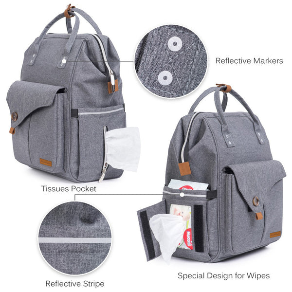 Waterproof Multifunctional Backpack - Baby Diaper Bag