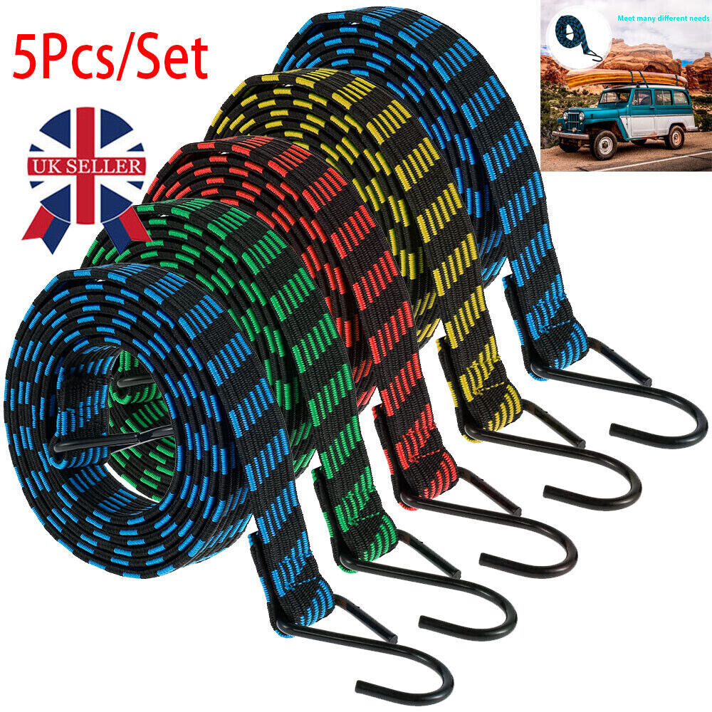 5XHeavy Duty Elastic Luggage Bungee Rope