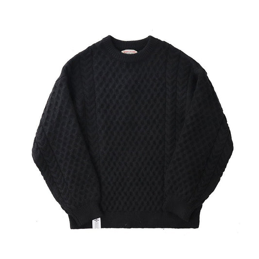 Mens Thickened Knitting Retro Lantern Sweater