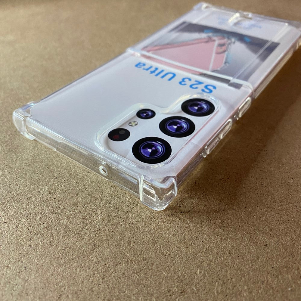 Soft TPU Clear Case With Card Slot - For Samsung S23 Ultra