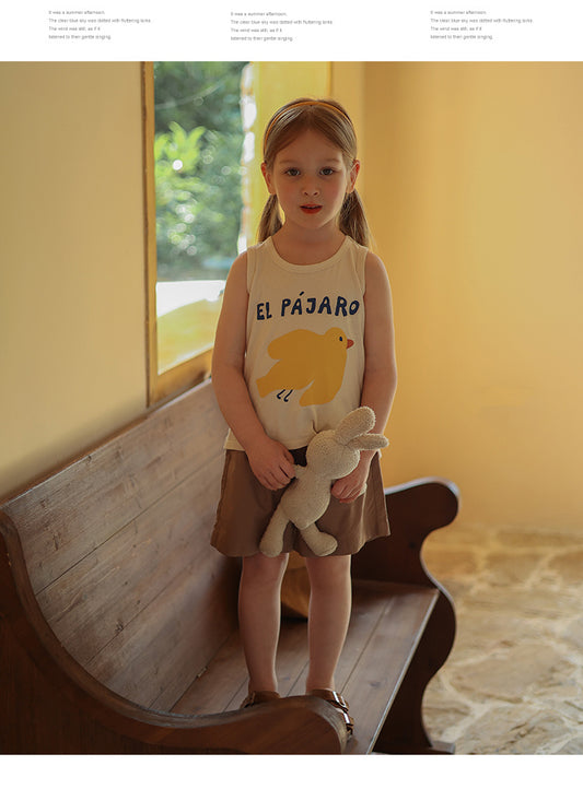 Girls' Versatile Thin Casual Pure Cotton Casual Shorts