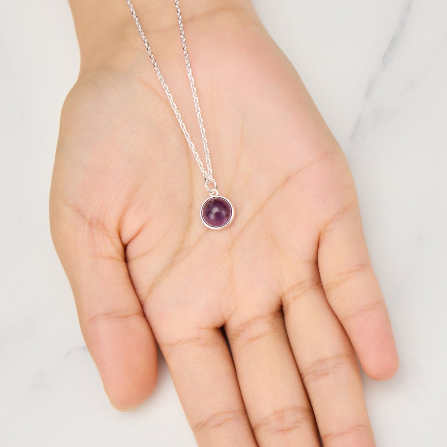 Amethyst Necklace with Quote Card