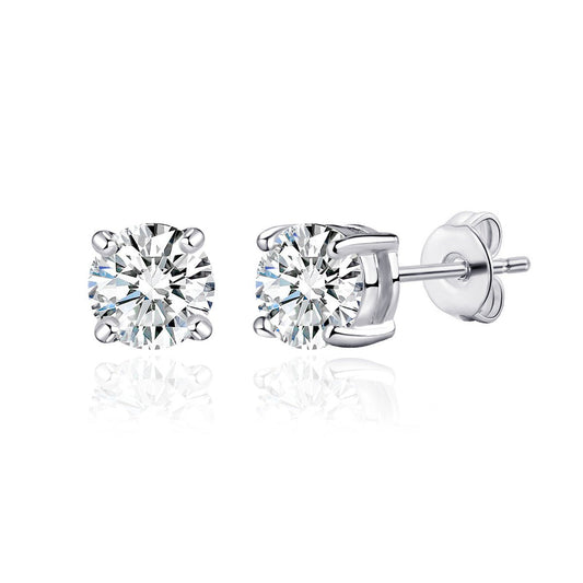 April (Diamond) Birthstone Earrings Created with Zircondia® Crystals