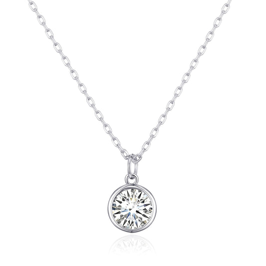 April (Diamond) Birthstone Necklace Created with Zircondia® Crystals