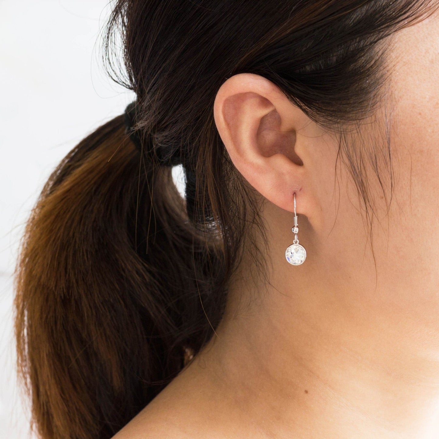 April (Diamond) Birthstone Necklace & Drop Earrings Set Created with Zircondia® Crystals