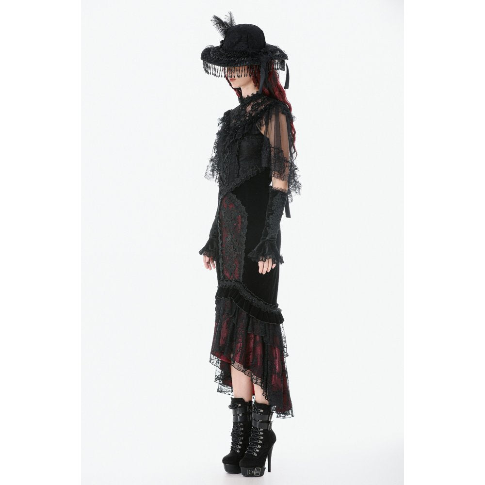 Dark in Love Morwenna Capelet Gothique Volants Dentelle