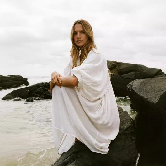 Lantern Sleeve Wind Dress