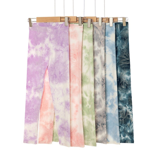 Girl's Leisure Tie-dyed Leggings