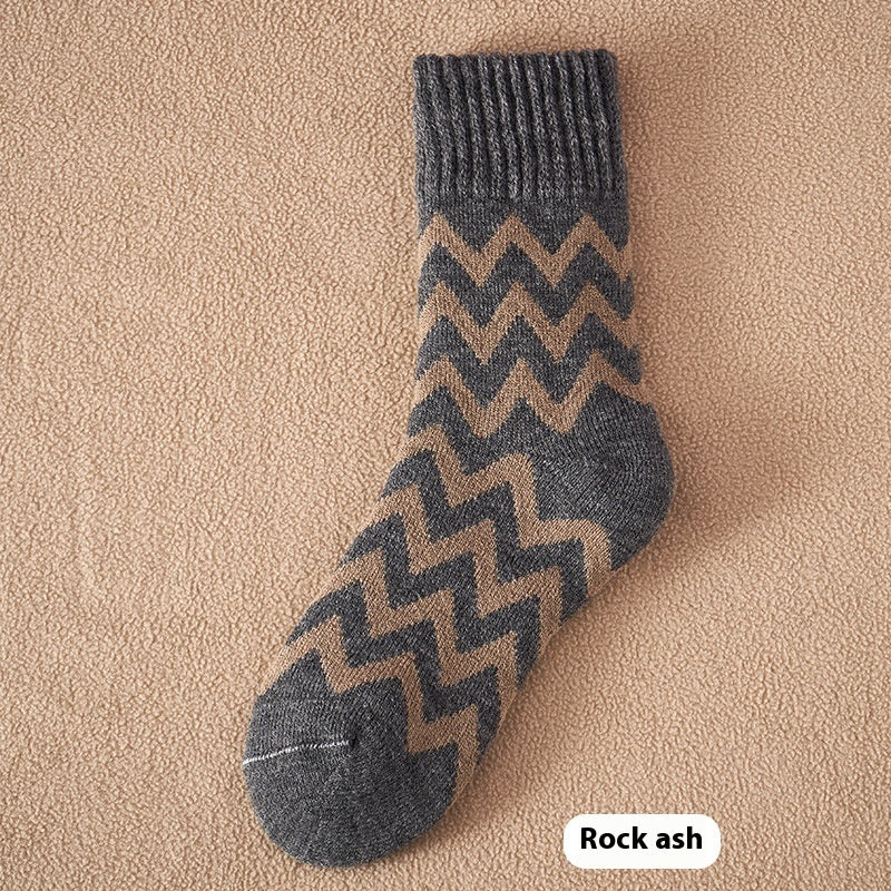 Chaussettes épaisses d'hiver doublées de polaire pour femme, chaudes, pour la neige et la maison